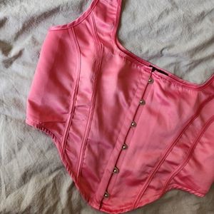 Pink Satin Corset